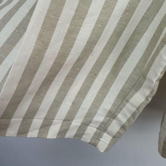 Giorgio Sant Angelo Vintage Women’s Tan Cream Linen High Rise Pleated Waist Berm - Picture 4 of 7